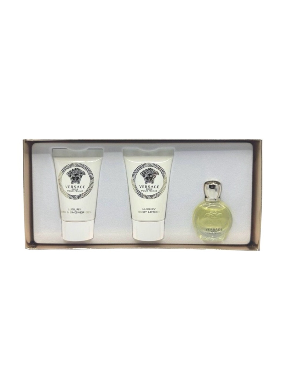 Versace Eros Por Femme Eau de Toilette Gift Set - Bath Shower Gel / Body Lotion